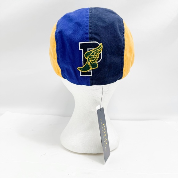 Polo Ralph Lauren Long Bill Blue Yellow Wing Twill Ball Cap Hat - Picture 12 of 16